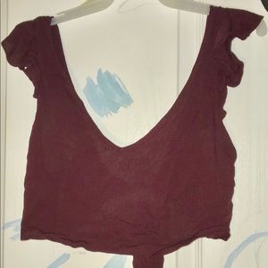 kendall & kylie crop top, tie back